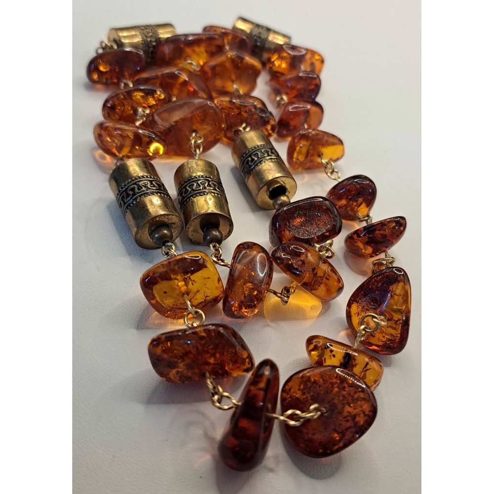 Vintage Natural Baltic Honey Cognac Amber Necklace 62.5 Grams - Picture 3 of 12